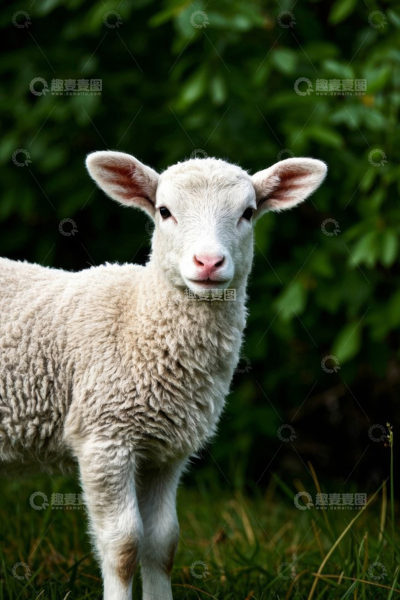 高清大图下载【趣麦麦图】站立小羊特写