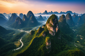 桂林喀斯特地貌山水风光