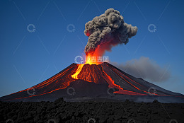 火山喷发自然景观