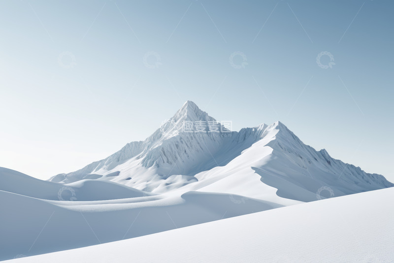 高清大图下载【趣麦麦图】雪山全景自然风光