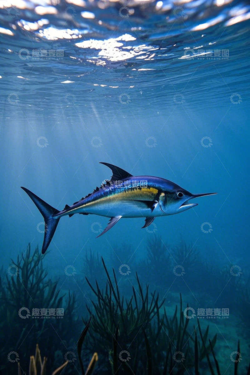 高清大图下载【趣麦麦图】海洋中畅游的大鱼