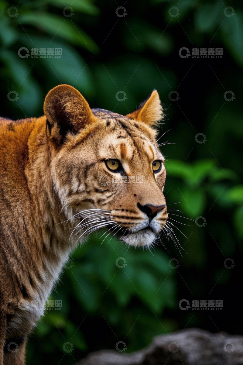 高清大图下载【趣麦麦图】虎狮兽特写