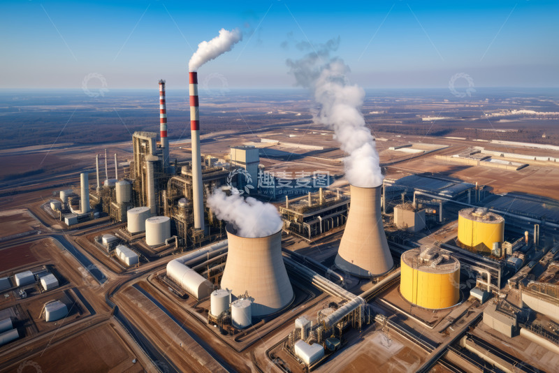 高清大图下载【趣麦麦图】发电厂设施全景