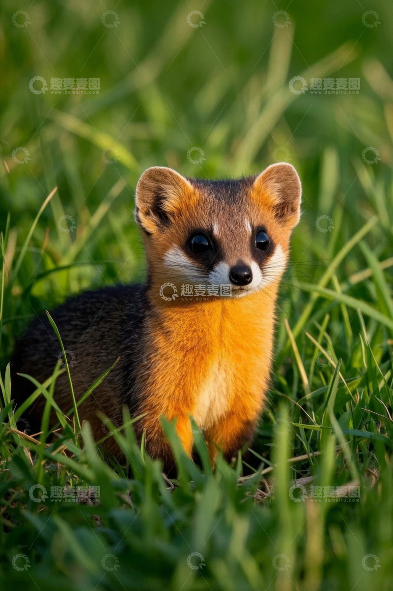 高清大图下载【趣麦麦图】草地上的小型哺乳动物特写