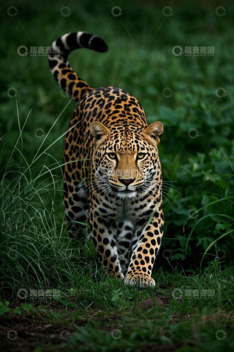 高清大图下载【趣麦麦图】行走的花豹特写