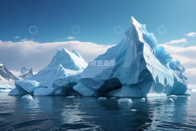 高清大图下载【趣麦麦图】海洋上的巨大冰山