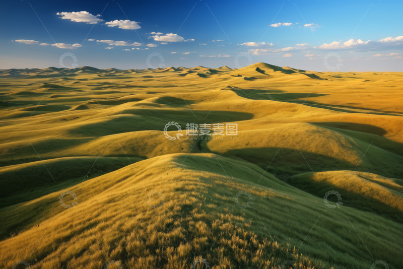 高清大图下载【趣麦麦图】广袤草原自然风光全景
