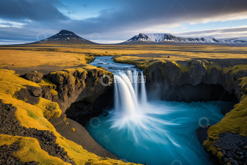 高清大图下载【趣麦麦图】冰岛自然风光瀑布景观