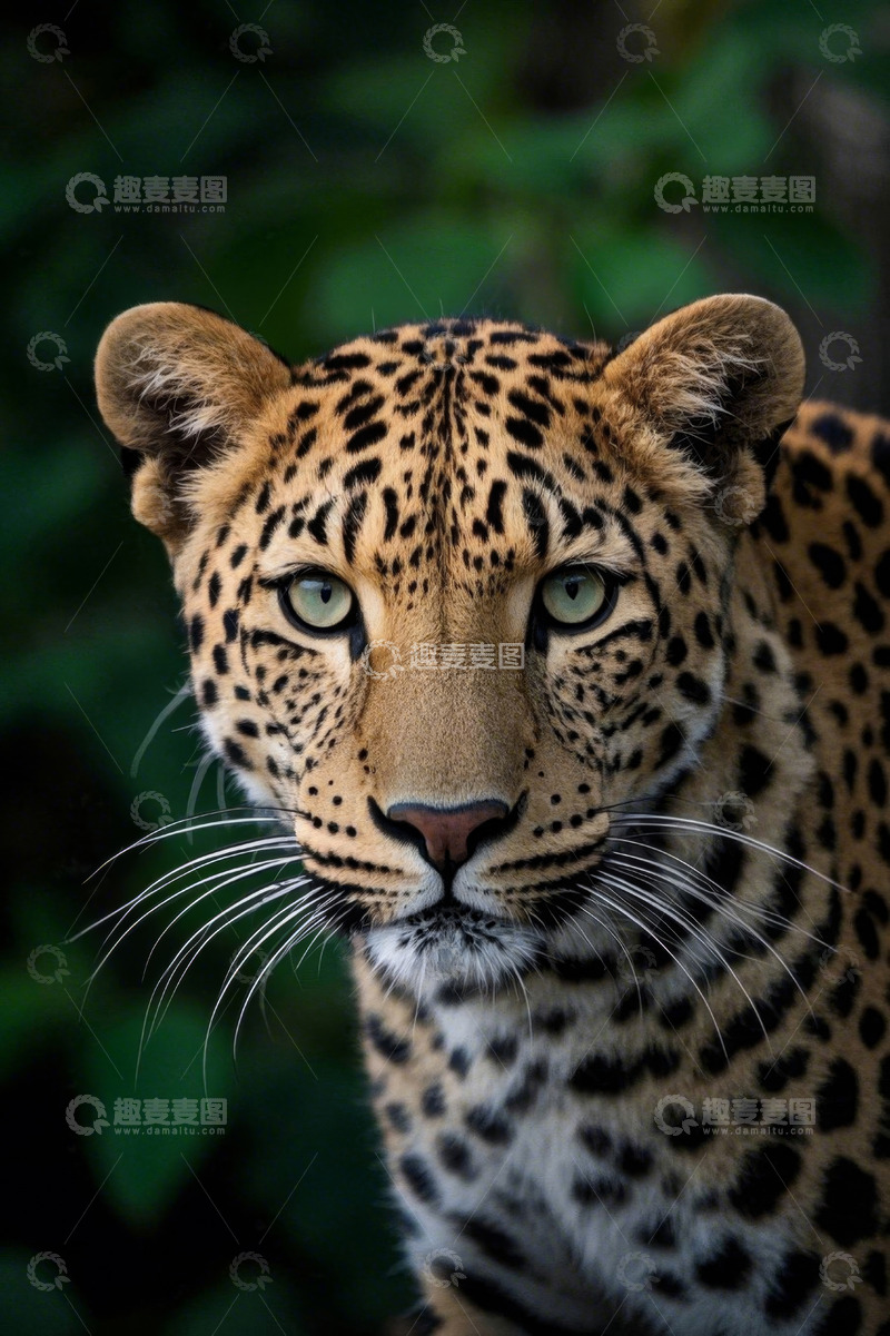 高清大图下载【趣麦麦图】特写豹子头像