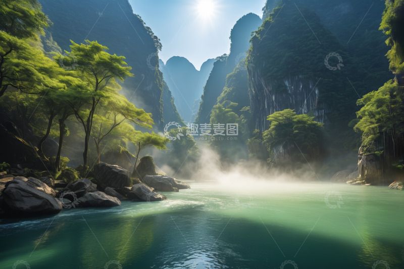 高清大图下载【趣麦麦图】山水间的自然风光