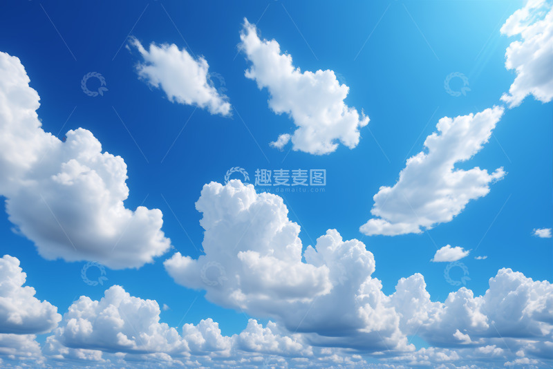 高清大图下载【趣麦麦图】蓝天白云晴朗天空风景