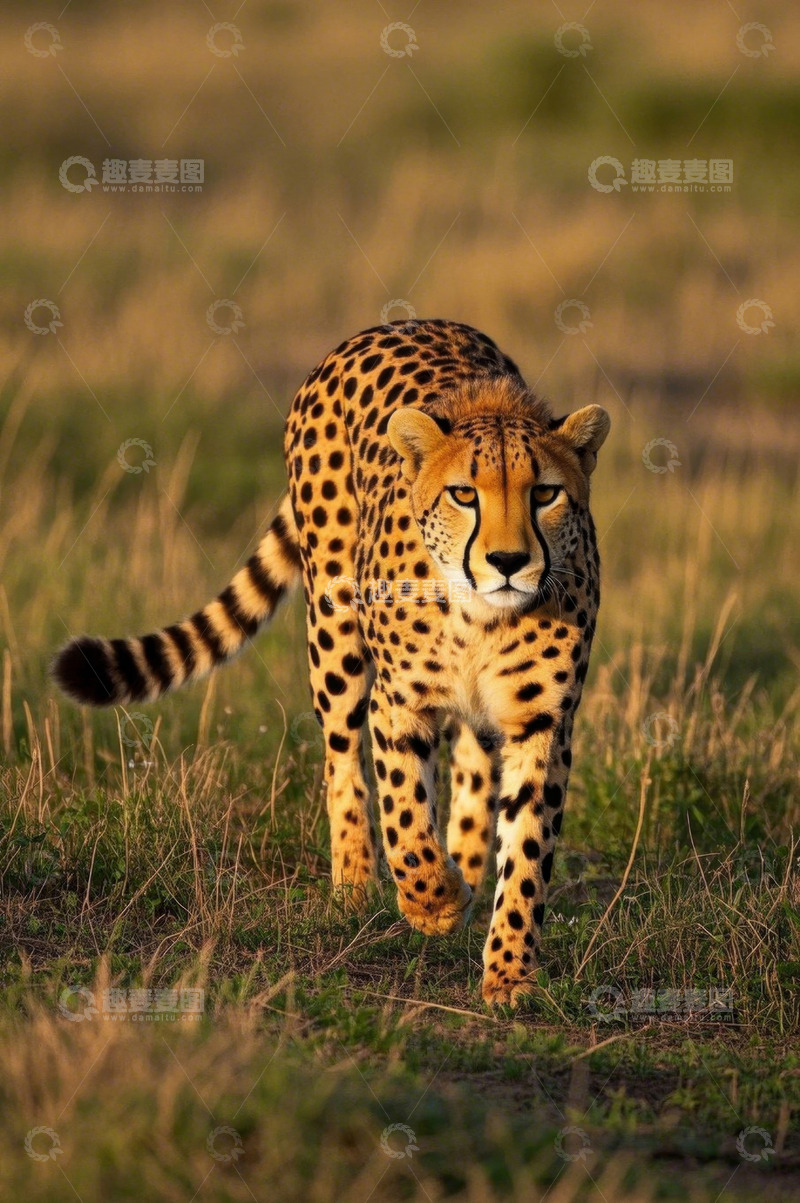 高清大图下载【趣麦麦图】非洲草原上行走的猎豹