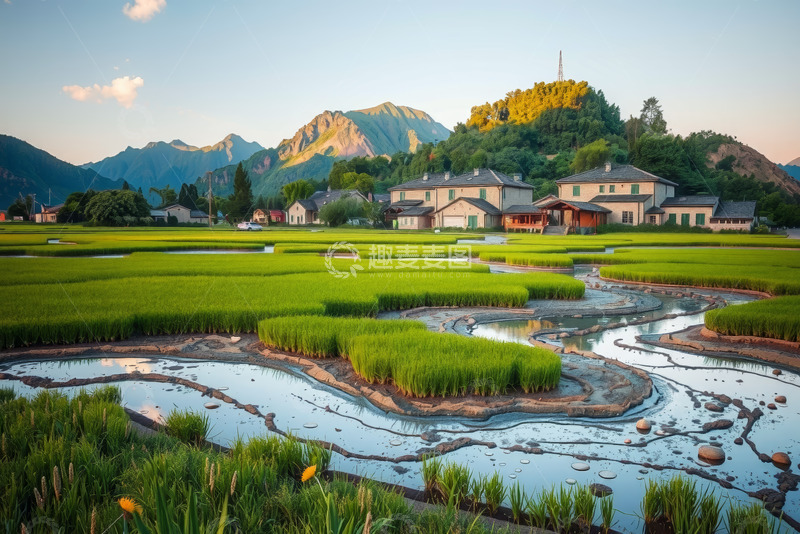 高清大图下载【趣麦麦图】田园乡村稻田自然风光