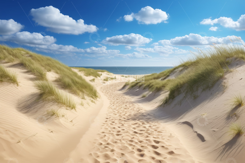 高清大图下载【趣麦麦图】沙丘海滩自然风光全景