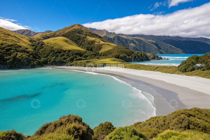 高清大图下载【趣麦麦图】新西兰海岸自然风光全景