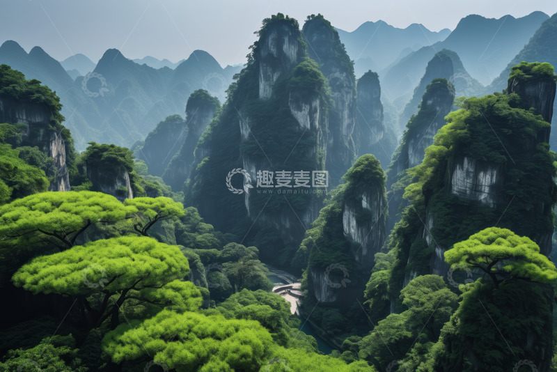 高清大图下载【趣麦麦图】中国山林自然风光全景