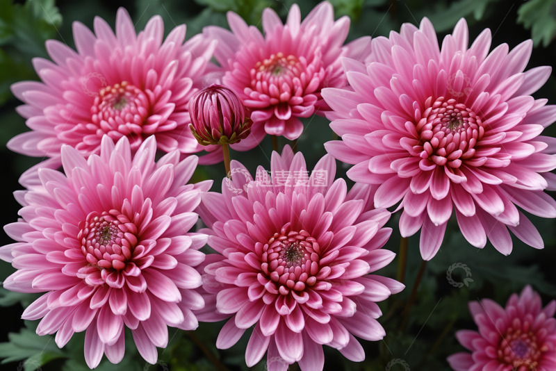 高清大图下载【趣麦麦图】粉色菊花特写