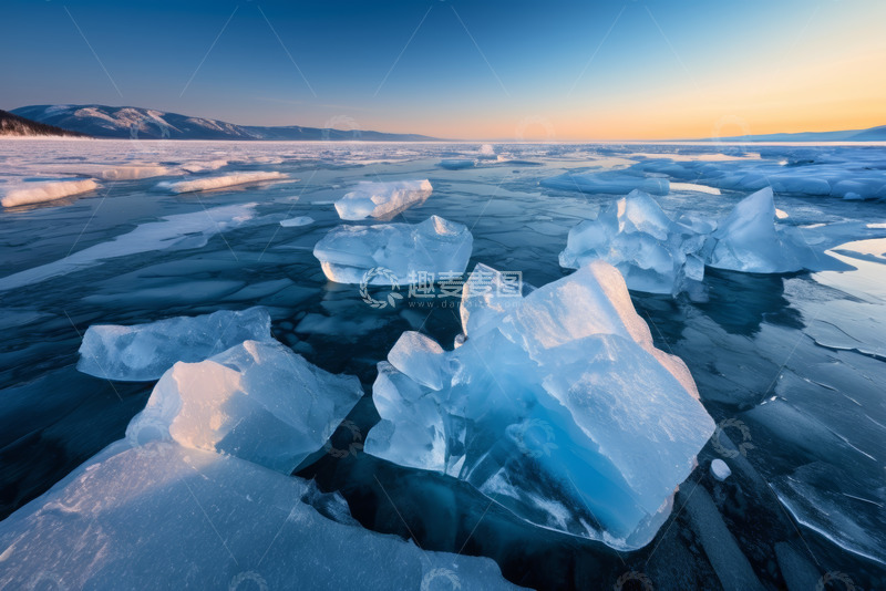 高清大图下载【趣麦麦图】冰面冰块自然风光