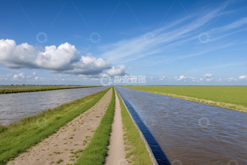 高清大图下载【趣麦麦图】田园河道自然风光