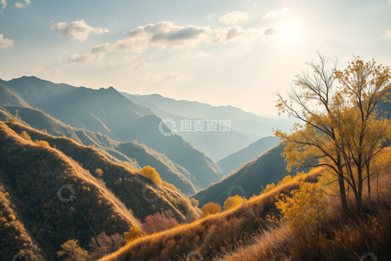 高清大图下载【趣麦麦图】秋日山峦自然风光