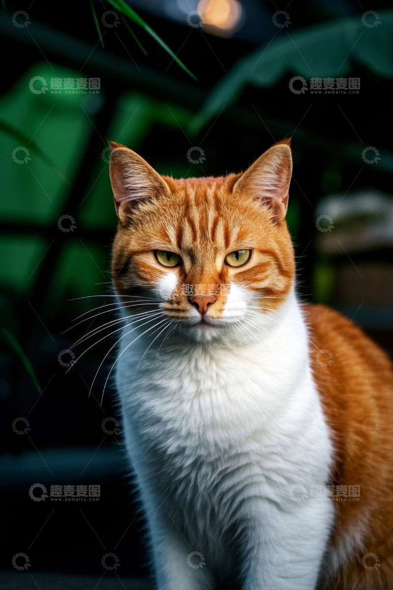 高清大图下载【趣麦麦图】橘白相间猫咪特写