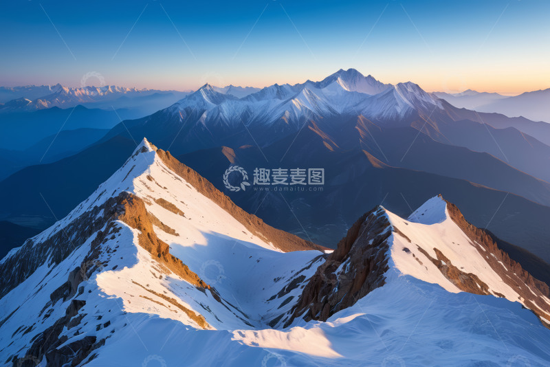 高清大图下载【趣麦麦图】雪山全景自然风光