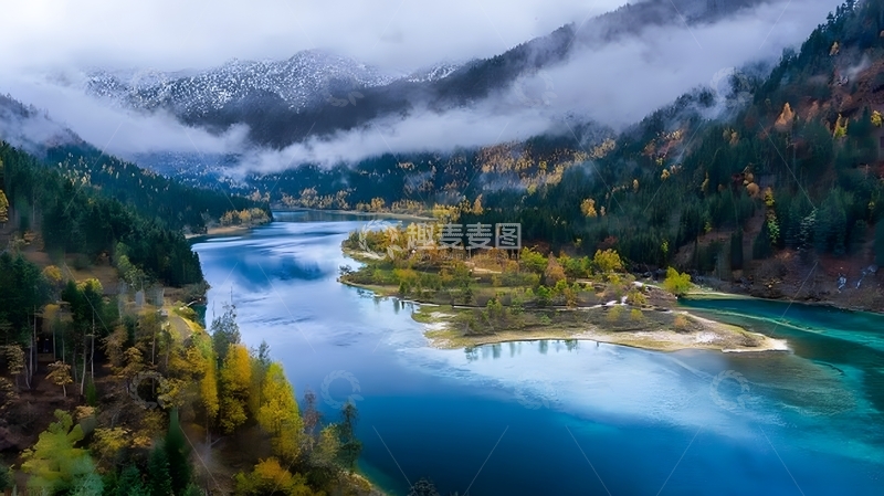 高清大图下载【趣麦麦图】山水画卷秋日风光摄影