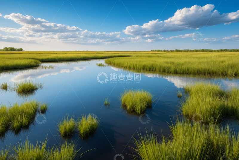 高清大图下载【趣麦麦图】湿地风光全景