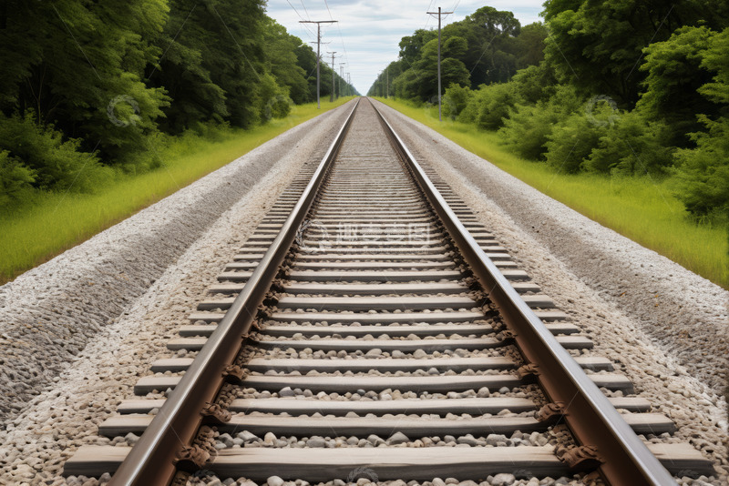 高清大图下载【趣麦麦图】延伸至远方的铁路轨道