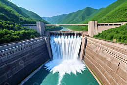 大坝泄水壮观景象