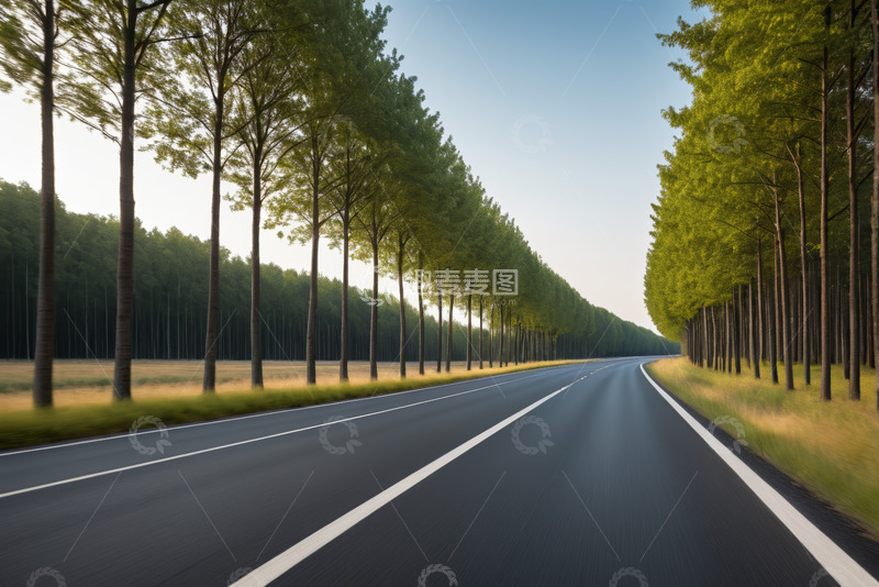 高清大图下载【趣麦麦图】林荫大道自然风光道路