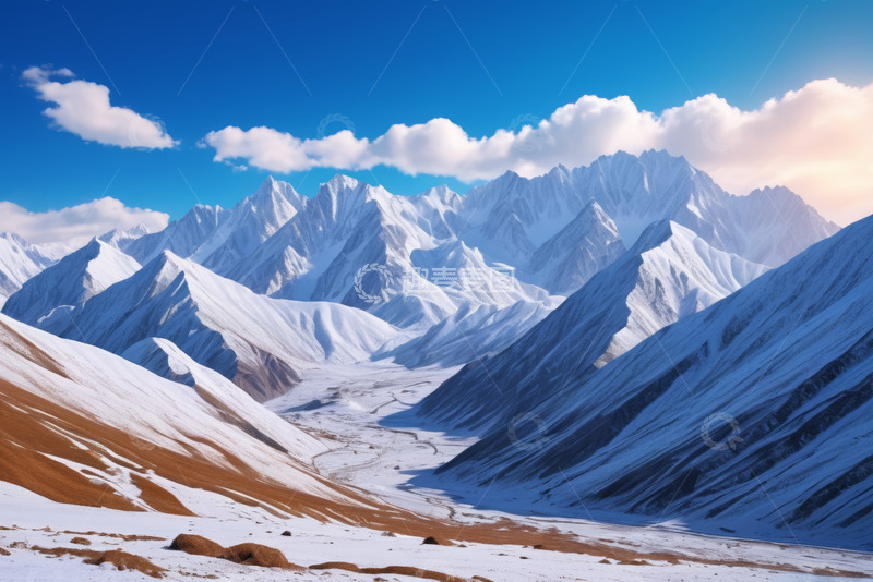 高清大图下载【趣麦麦图】雪山风景全景