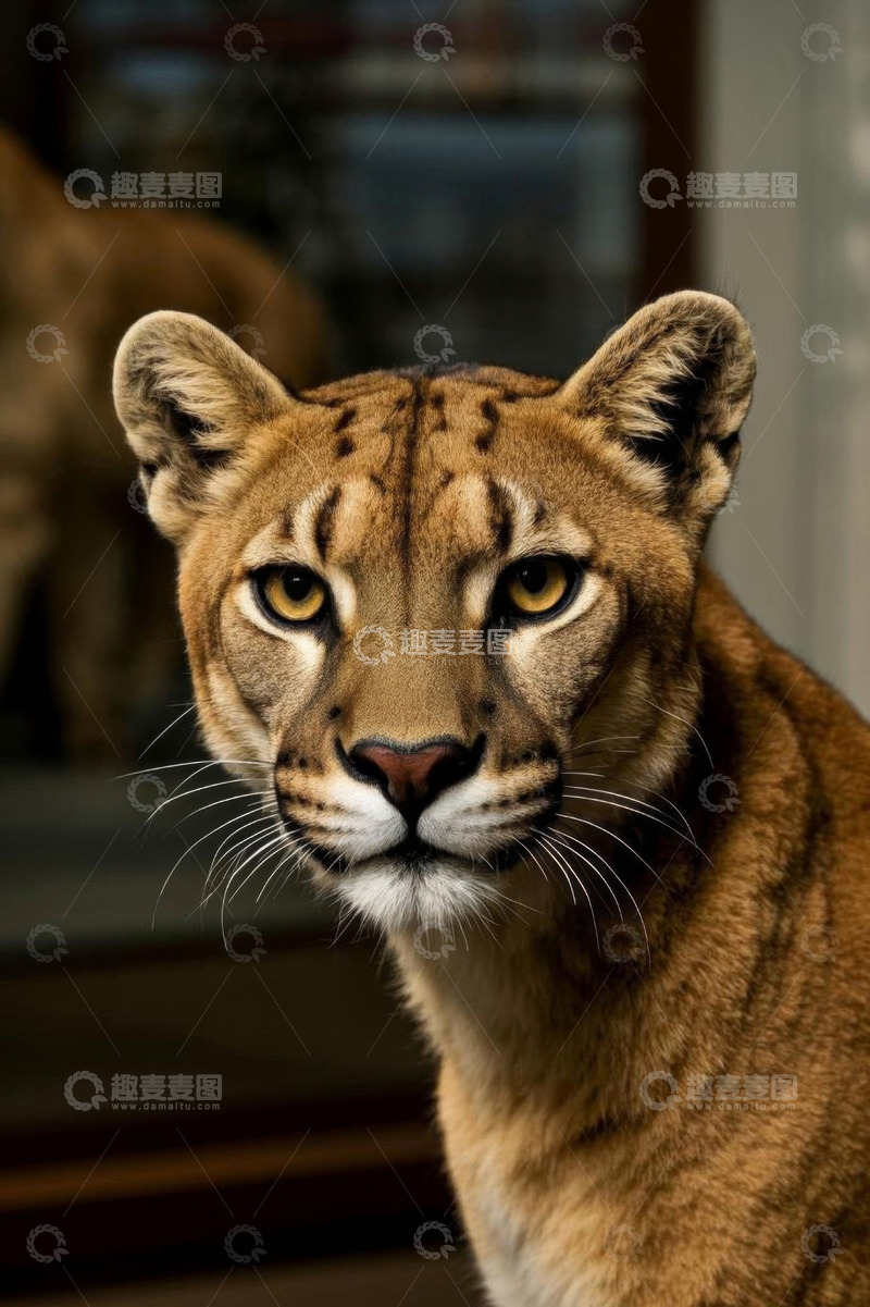 高清大图下载【趣麦麦图】美洲狮特写画面