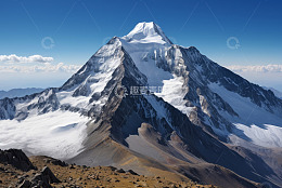 雪山远景自然景观