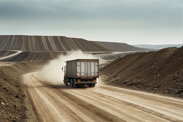 矿场卡车运输场景