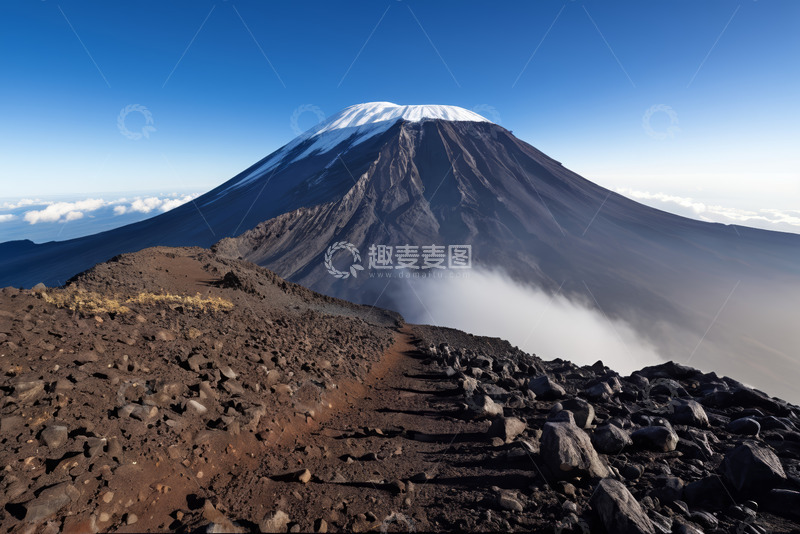 高清大图下载【趣麦麦图】雪山远景自然风光