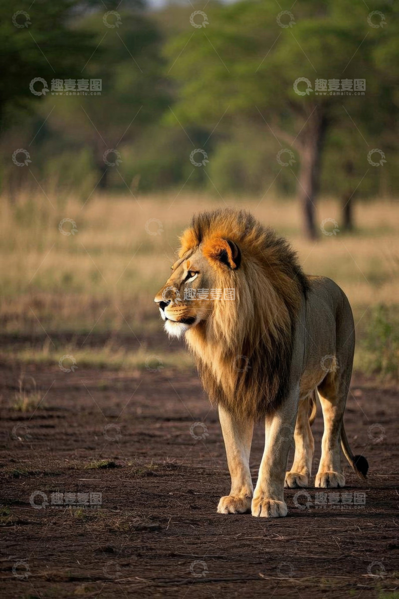 高清大图下载【趣麦麦图】非洲草原上的雄狮