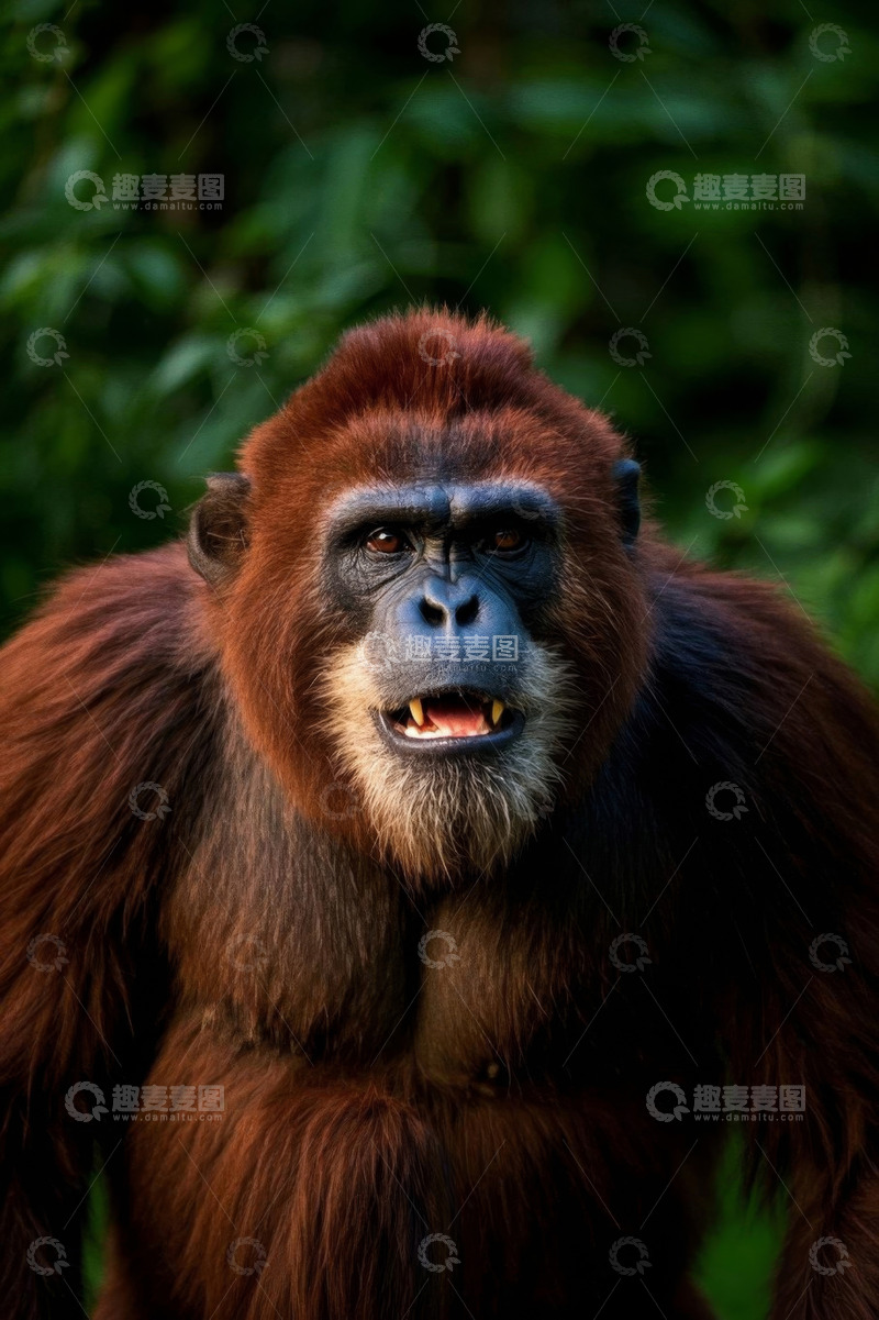 高清大图下载【趣麦麦图】红毛猩猩特写