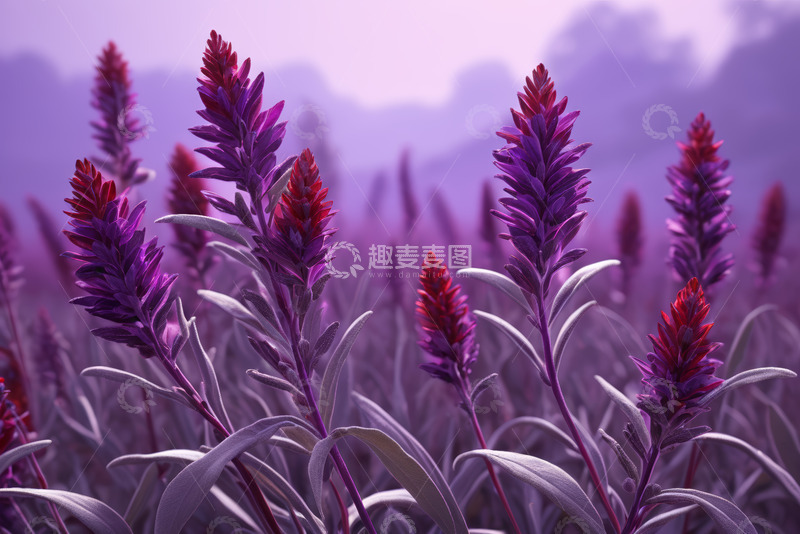 高清大图下载【趣麦麦图】紫色花卉近景