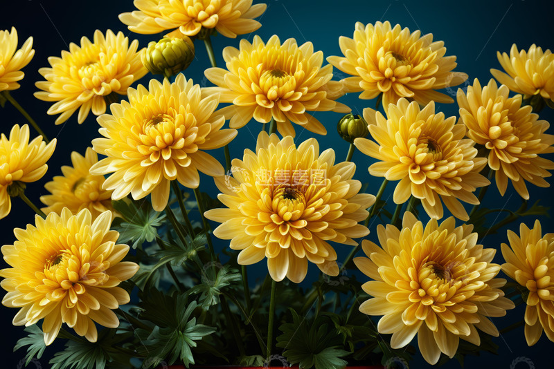 高清大图下载【趣麦麦图】黄色菊花特写