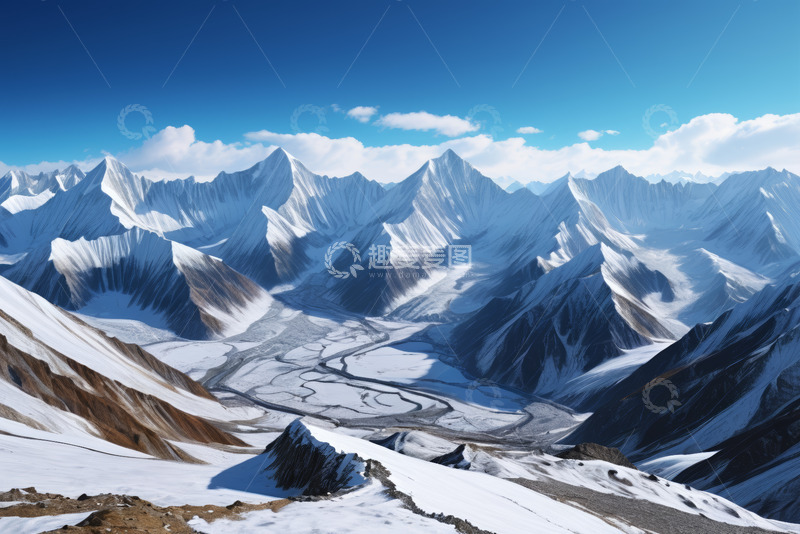 高清大图下载【趣麦麦图】雪山全景自然风光