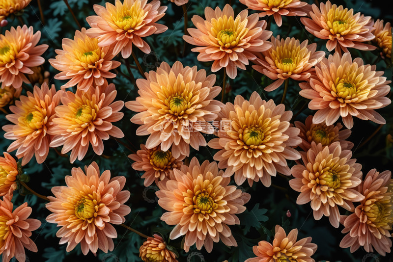 高清大图下载【趣麦麦图】橙色菊花特写