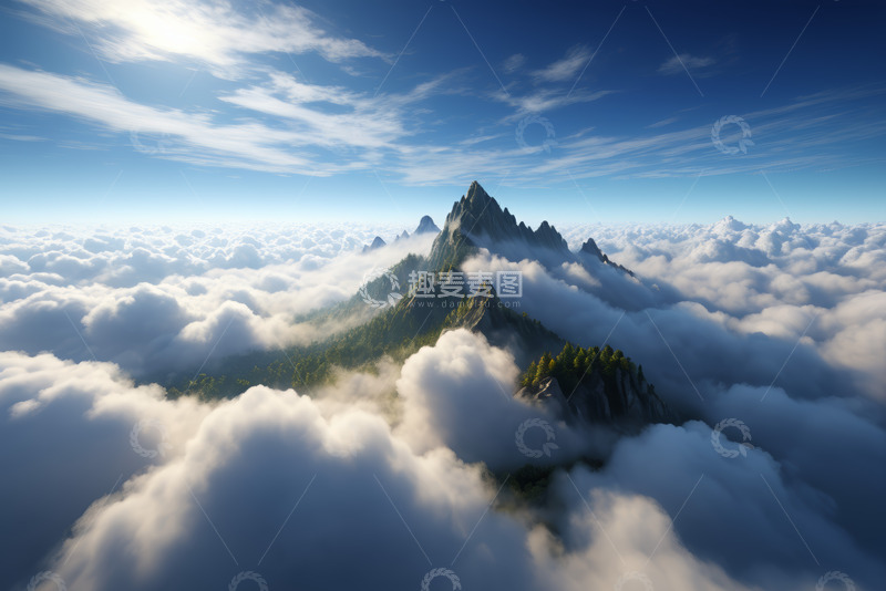 高清大图下载【趣麦麦图】高山云海自然风光全景