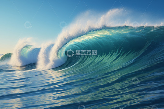 海洋中的巨大波浪景观