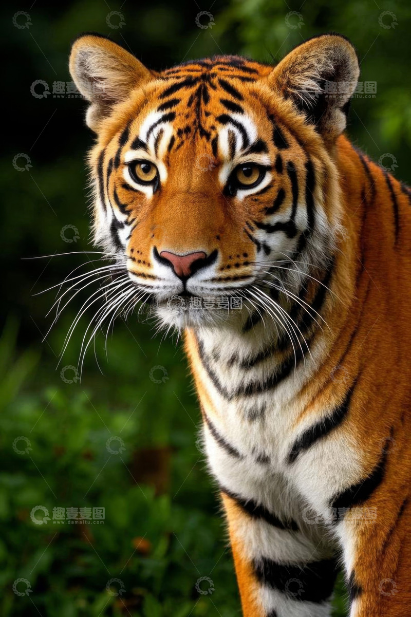 高清大图下载【趣麦麦图】老虎特写自然场景素材