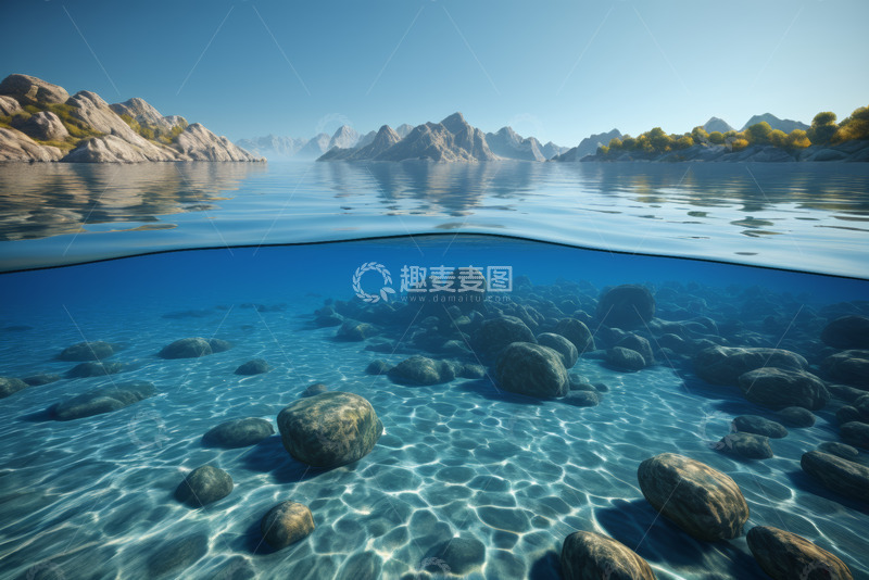 高清大图下载【趣麦麦图】水面上下自然景观