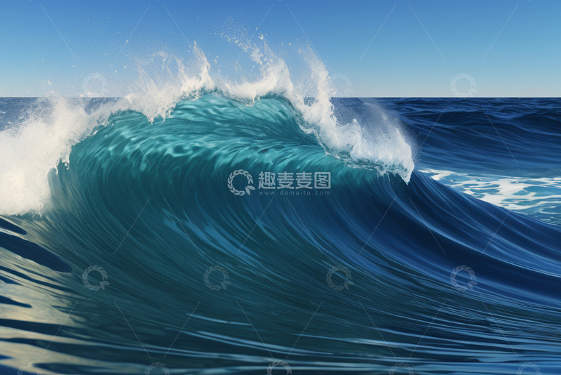 高清大图下载【趣麦麦图】海上巨大波浪