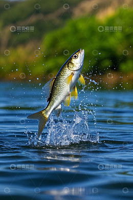跃出水面的鱼
