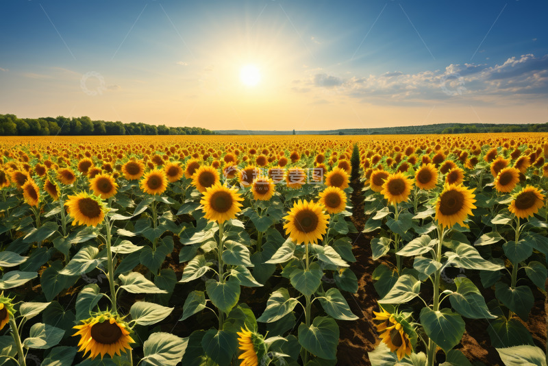 高清大图下载【趣麦麦图】向日葵田自然风光