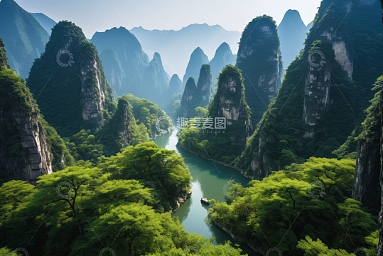 广西桂林漓江山水风光